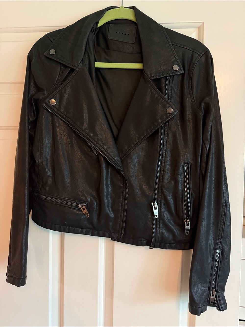 Blank NYC Black Moto Leather Jacket - Women